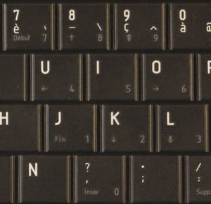 Le pavé numérique intégré au clavier
