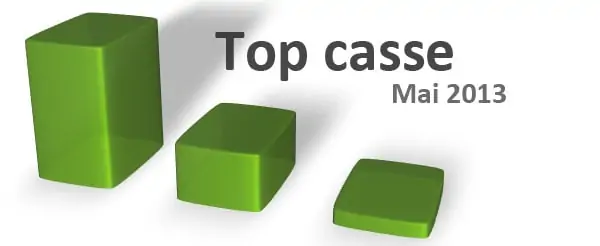 Top casse des touches de mai 2013