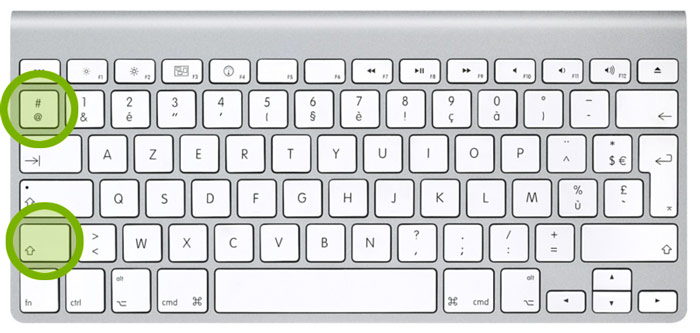 comment taper hashtag sur clavier mac